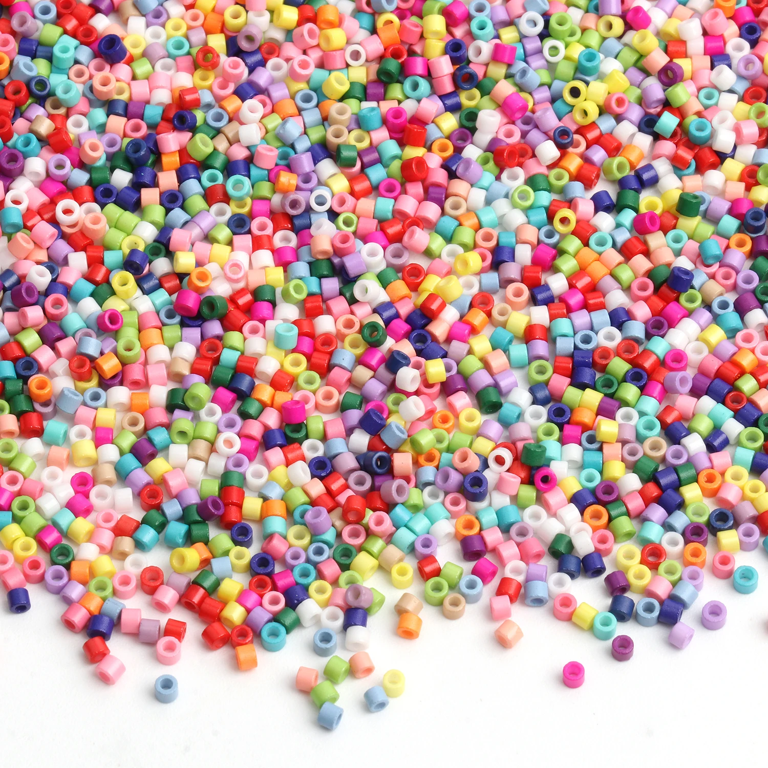 34 colors 2000pcs/pack 2mm Czech Glass Seed Beads Tube Shape Beads Accessories For Jewelry Making DIY Bracelet Material Supplier