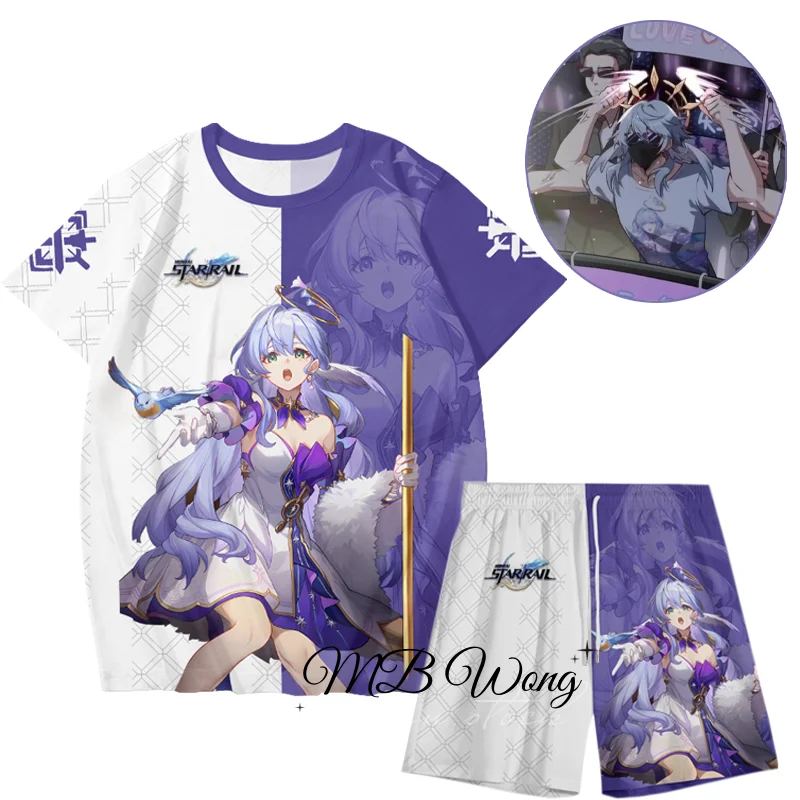 Game Honkai: Star Rail Robin Cosplay Robin pain Outfit T-shirt Shorts Halloween Carnival Christmas Party Outfit Prop Adult