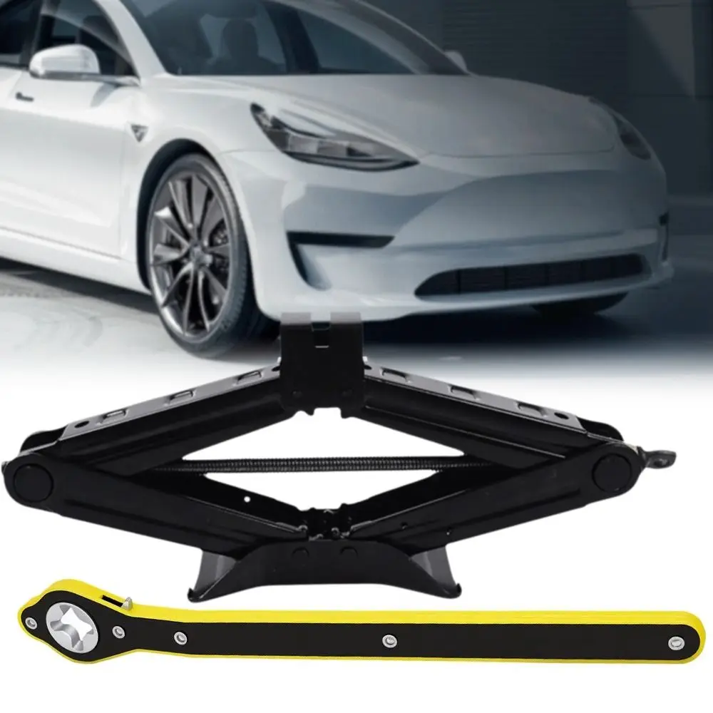 

2 Ton Capacity Scissor Jack Labor-Saving Design Extendable Wrench Car Jack Crank Lift Wheel Wrench Emergency Jack