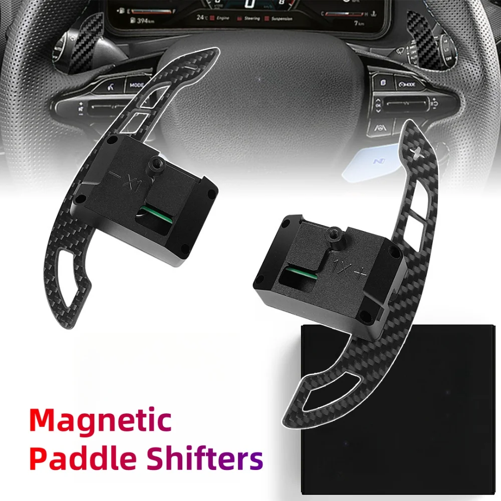 Carbon Fiber Magnetic Paddle Shifters For Hyundai N/GT I30N Kona N Ioniq 5 N Elantra N Veloster N Steering Wheel Accessories