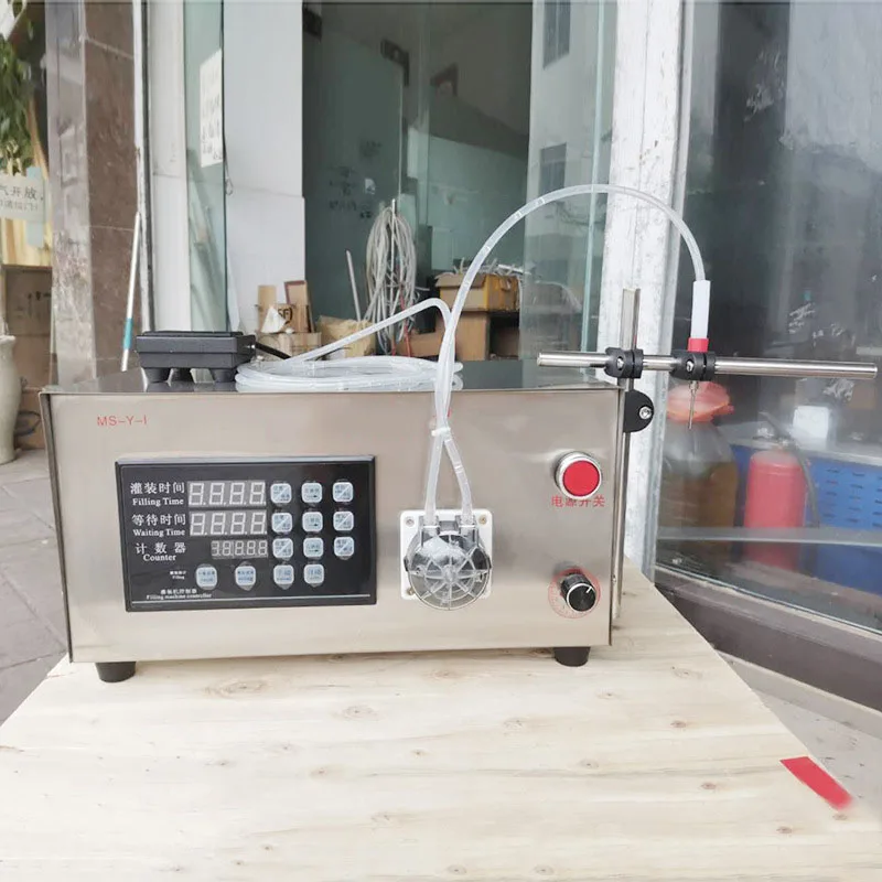 Dual-head Magnetic Pump Liquid Filling Machine for Cleaning Agents Beverages Soy Sauce Vinegar and Timed Dispensing