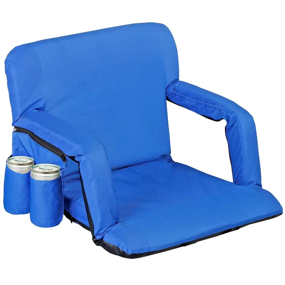 

Heated Stadium Seats With Ba Support, Foldable Bleacher Seat, Wide Cushion Stadium Chairs For Outdoor Camping, Sports Events,