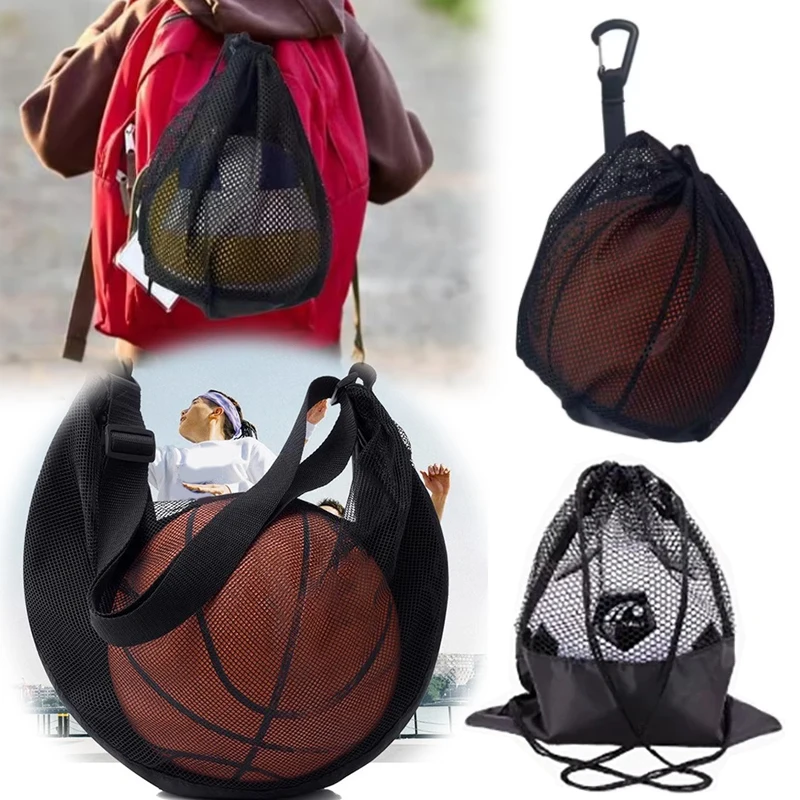 

Компактный баскетбольный рюкзак Cinch Sack; Высококачественная сетчатая сумка для хранения мячей 1/2 шт.; Идеально подходит для занятий спортом на открытом воздухе
