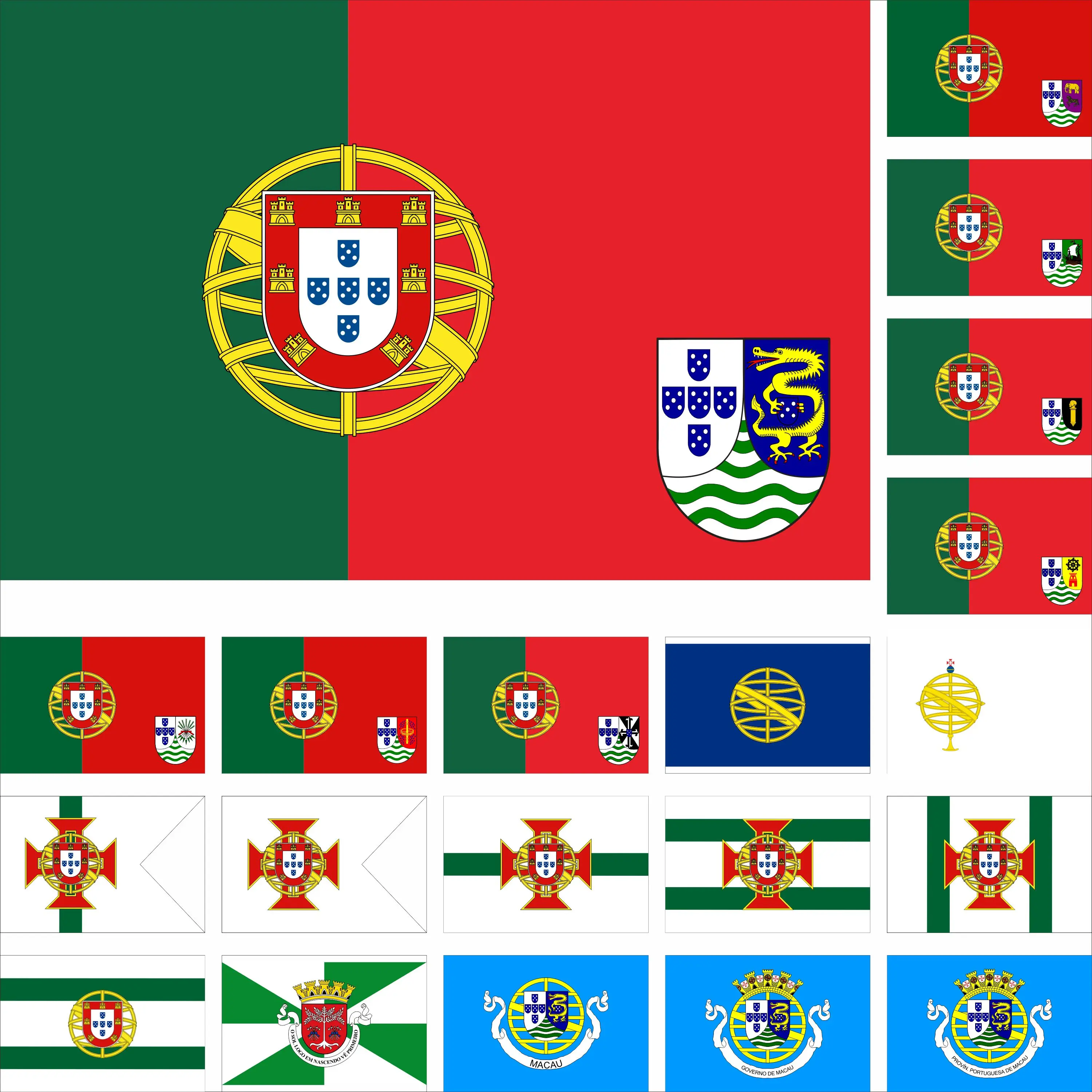 Portugal Macau Colony Governor General flag Cape Verde and Guinea banner 3x5ft Double sided printing Timor or India flags