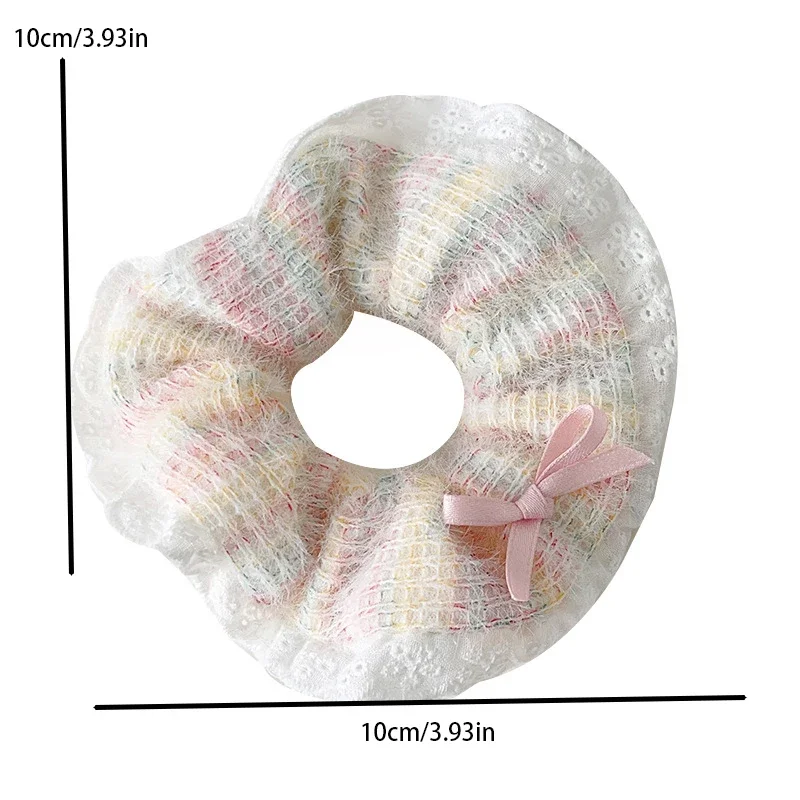 Обруч для волос с лентой в балетном стиле, тяжелая промышленность, горячее кружево с бриллиантами, обруч для волос с толстой кишкой, милый кремовый обруч для волос для девочек, веревка для волос Fem