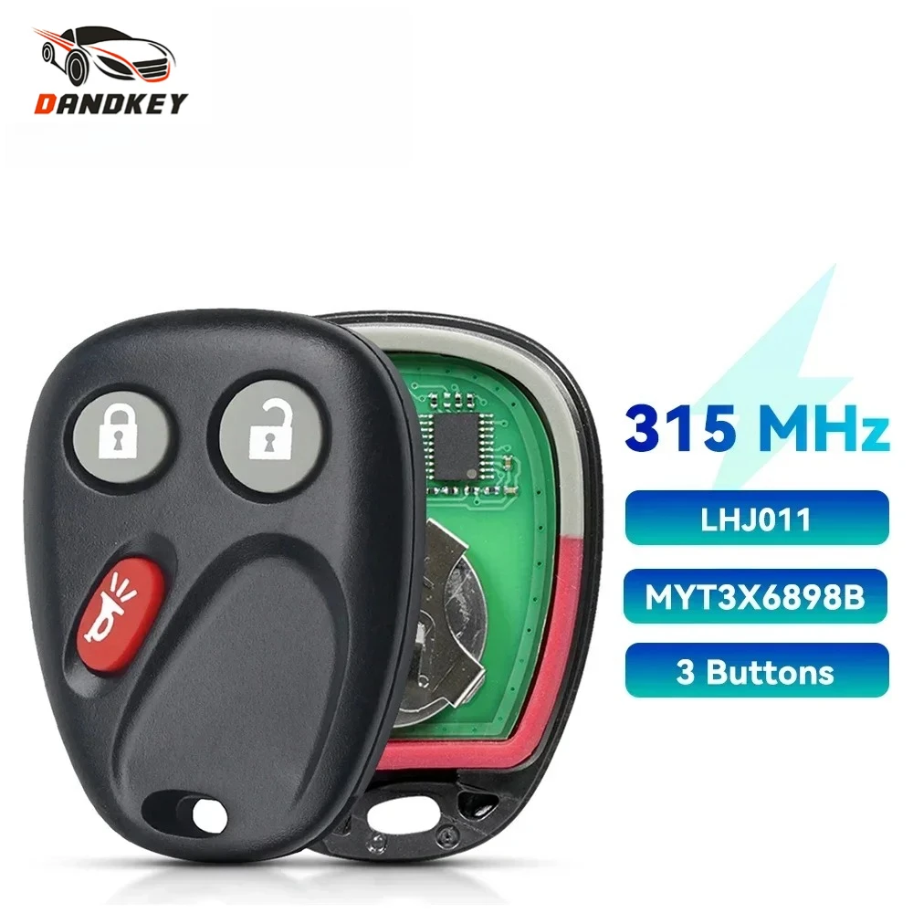 

Dandkey 3 Buttons Car Remote Key For Hummer H2 Chevrolet Avalanche Cadillac Escalade 2003 2004 2005 2006 LHJ011 MYT3X6898B Key
