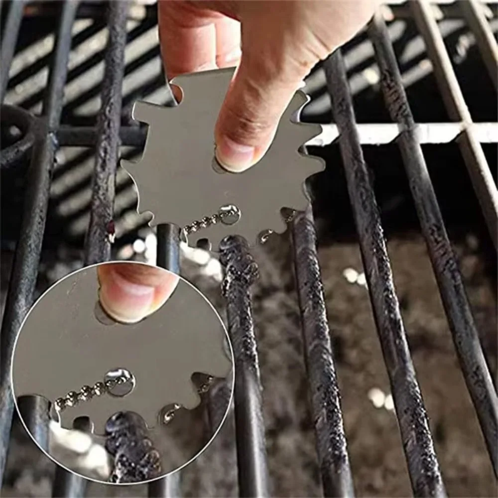 Portable Metal BBQ Grills Grate Cleaner Cleaning Barbecue Scraper Scrubber Tool Grill Cleaning Barbecue Cleaning Grill Scraper