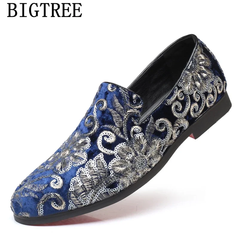 New Arrival 2024 Formal Shoes Men Dress Loafers Glitter Coiffeur Italian Shoes Men Wedding Shoes Men Elegant Erkek Ayakkabi Buty