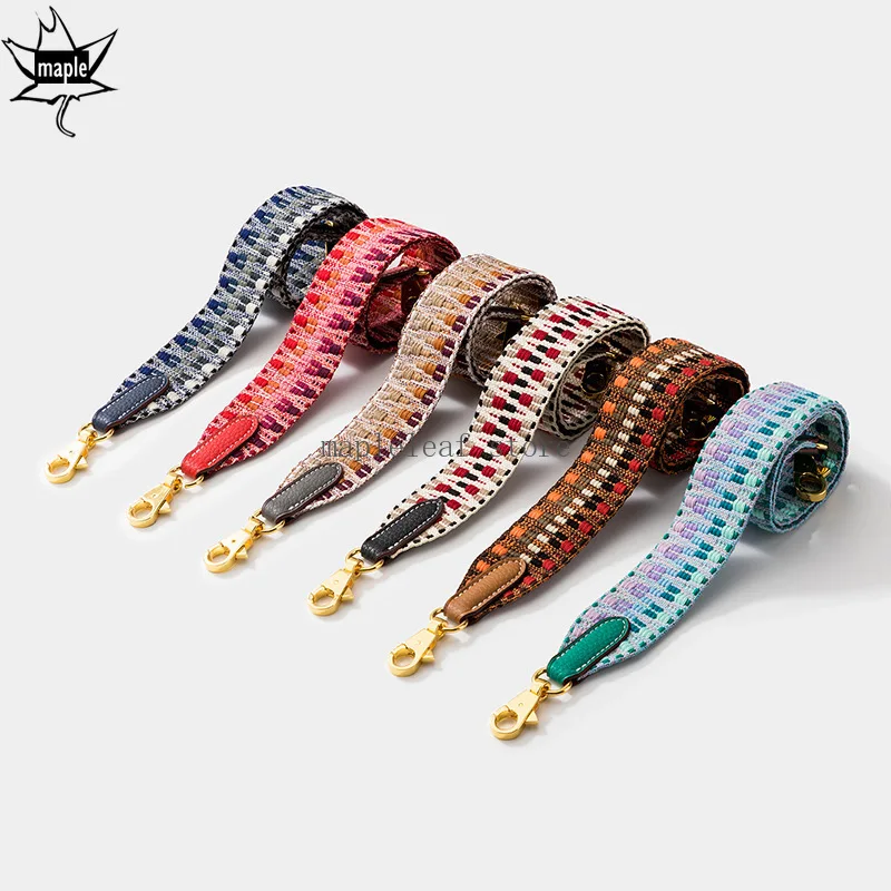 Rainbow Colored Decorative Shoulder Hanger Handbag Straps Replacement Belt Bag Accessory Apply for Birkin Kelly Bolide Hersbag