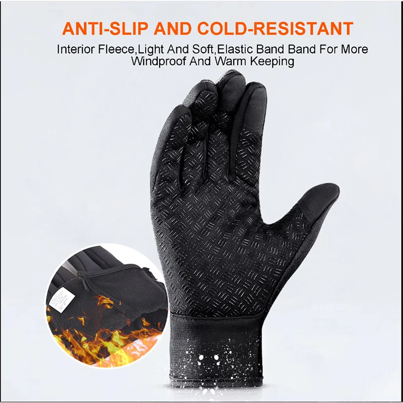 Electric bike Heated Gloves USB Heated Gloves Touch Screen Heating Unisex Thermal Mittens For Outdoor Fishing Motorcycle Cycling