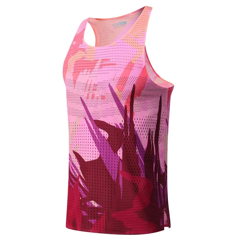 

Men Professional Running Vest Tops Speed Sport Fitness Shirts Guys Athlete Track Field Marathon Sleeveless Clothing Quick Drying