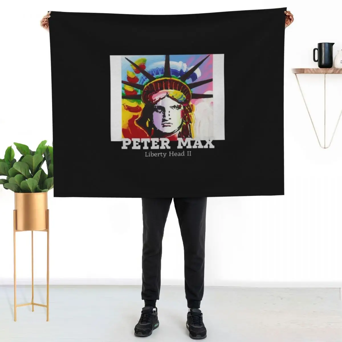 Peter Max Painting Throw Blanket Hair Cute Plaid Decorative Beds Soft Sofas for winter Blankets