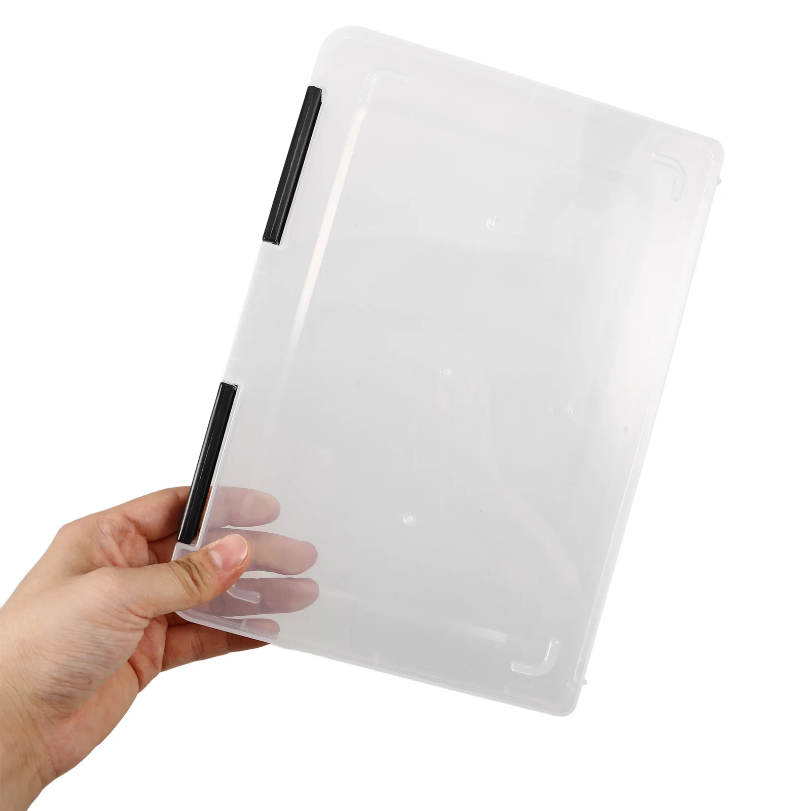 

4pcs A5 Paper Storage Boxes Transparent Plastic Card Organizer For Photos Certificates Postcards File Holder Small Craft