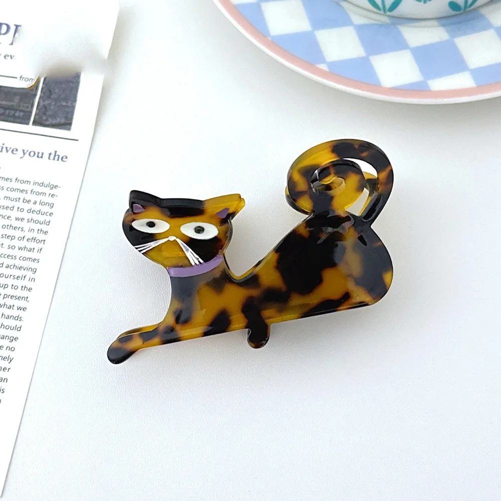 

Fashion Acetic Acid Acetate Cat Hair Claw Cartoon Pet Animal Hair Clip Headdress Korean Style Shark Clip Girl