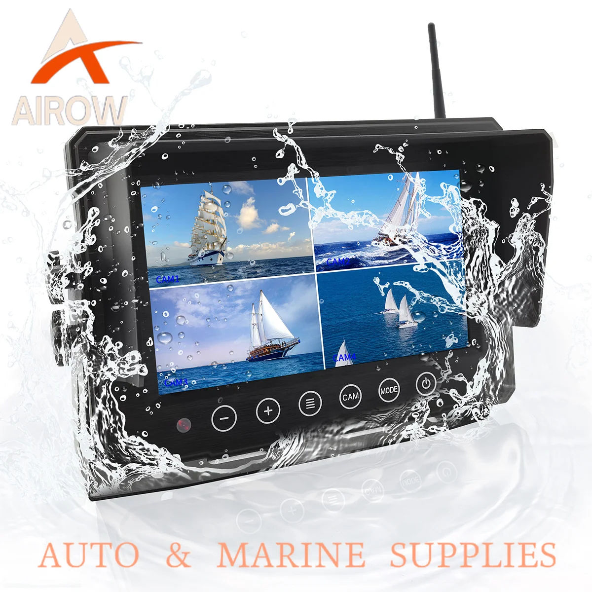 Airow auto Digital  Backup Camera System Kit DVR LCD Waterproof Dust Proof Wireless Reverse Monitor for RV/Truck/Trailer/Bus