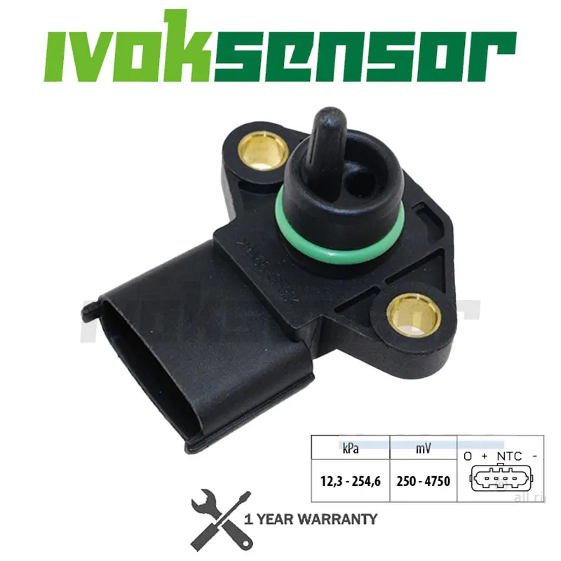 MAP Sensor Intake Air Boost Pressure Manifold Absolute Druck Sender For Hyundai Terracan 2.5 TD 39200-42030 39200-27400