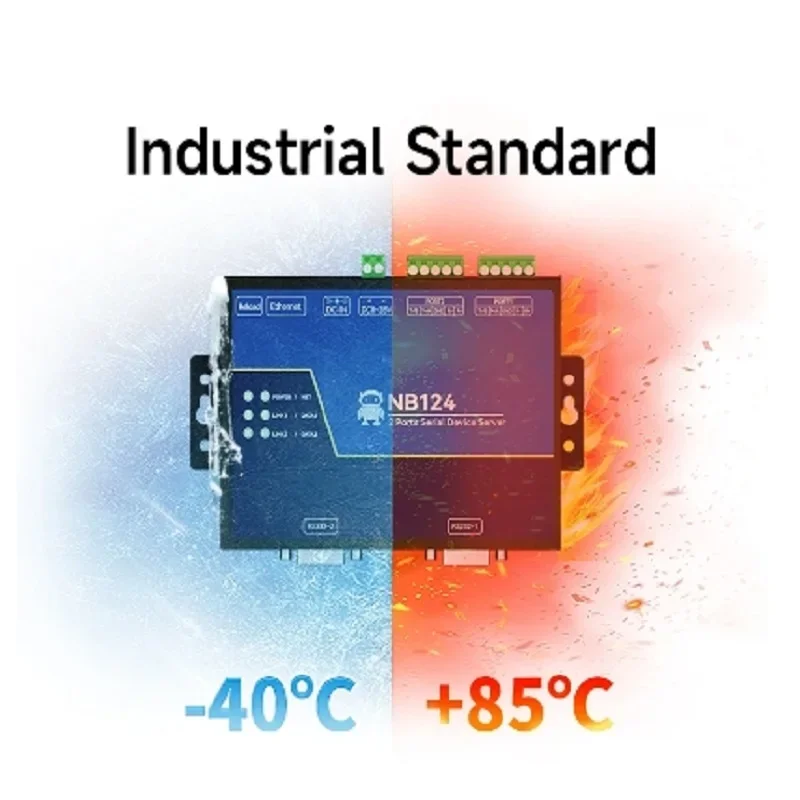 Imagem -06 - Canais Rs485 Rs232 Rs422 para Servidor Serial Ethnernet zj Nb124 tp Udp Mqtt Http Modbus Gateway Tcp-rtu Verdog Verdog2