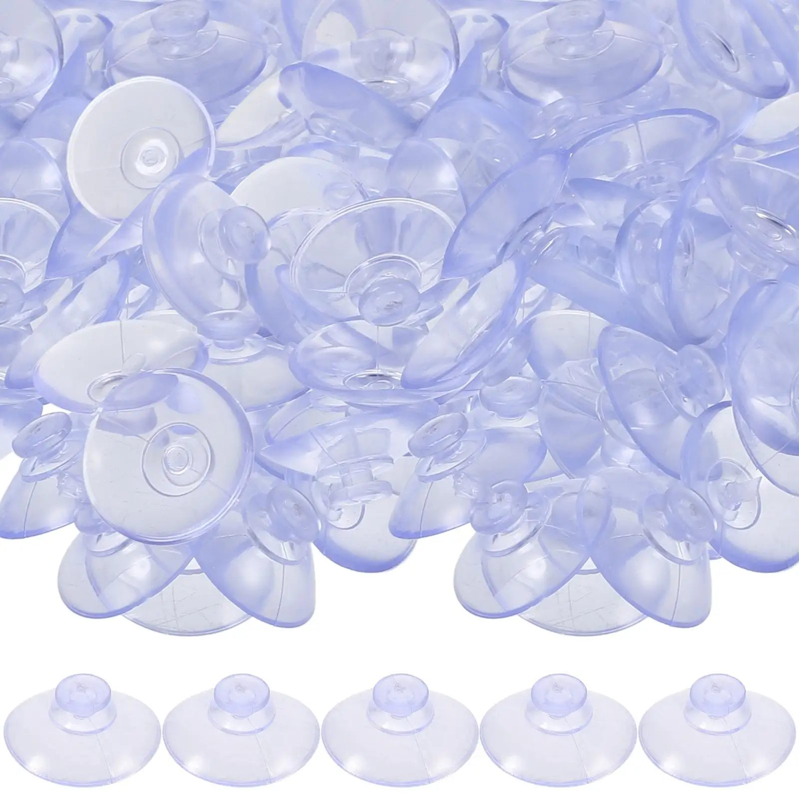 100Pcs Suction Cup Hooks Glass Table Tops Reusable Mini Suction Cups For Keys String Lights Storage ganization Multi Purpose