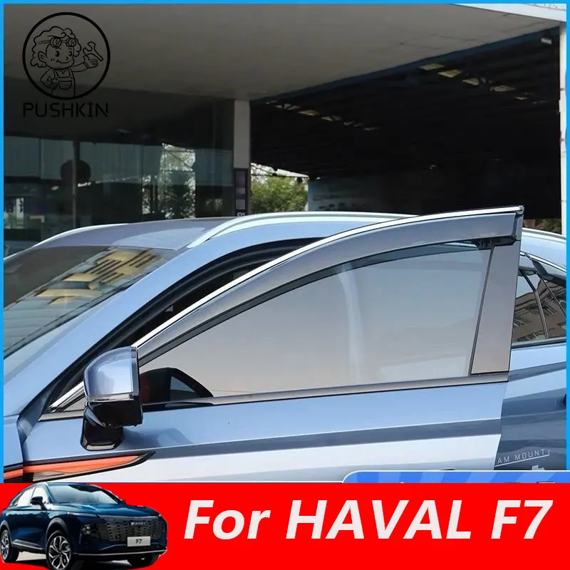 Car Windows Visor For GWM  HAVAL F7 2024 2025  Widened Side Windows Rain Visors Cover Rainproof Guard Strip Shading Trim