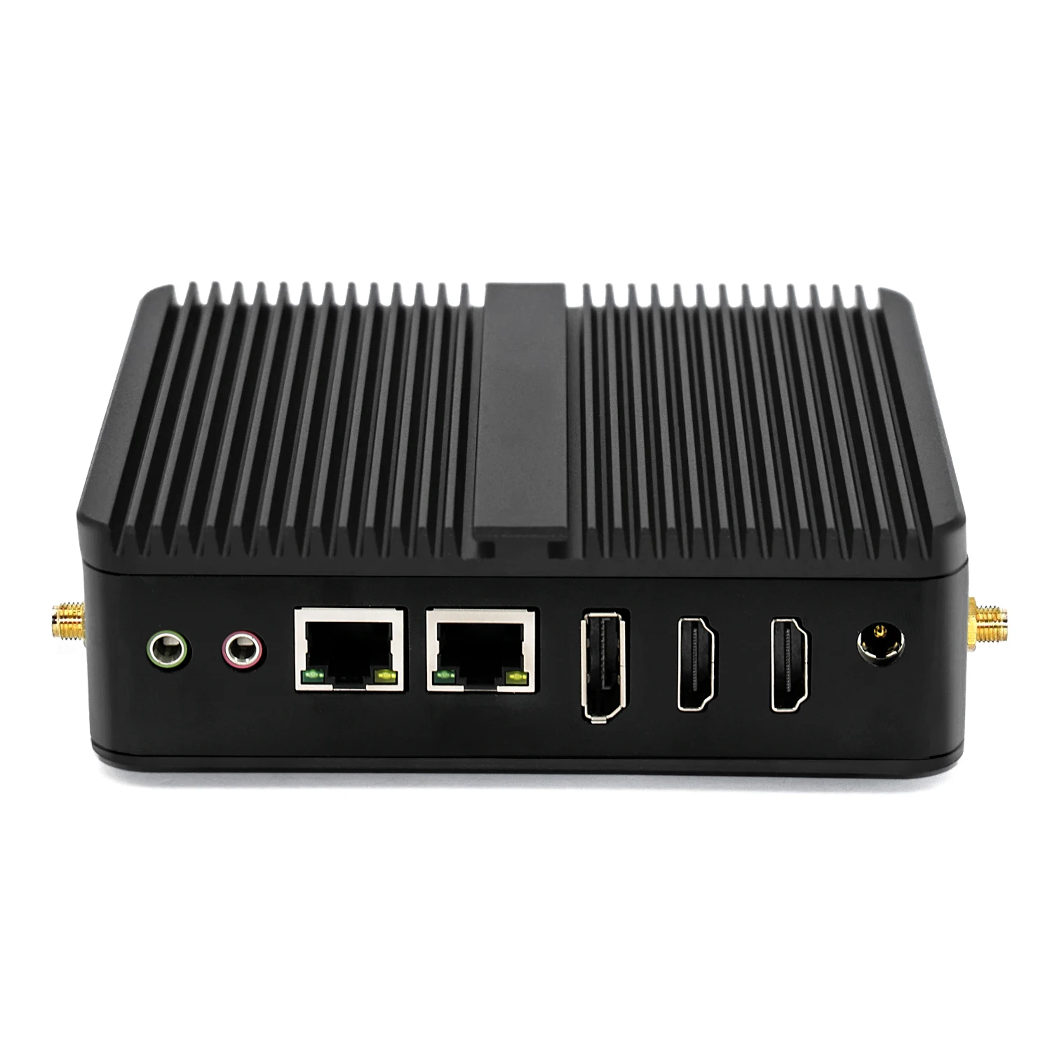 Lüfterloser Industrie-Mini-PC der 12. Generation Alder Lake N100 J6412 Quad Core Dual LAN 2*COM NVMe/Msata/HDD Win 11 3x4K UHD HTPC Comupter