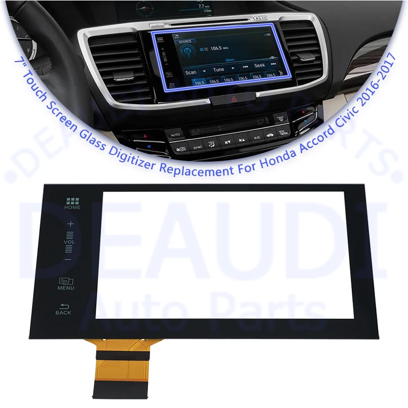 LA070WV6-Panel digitalizador de cristal para coche, pantalla táctil de 7 pulgadas, 60 Pines, HR-V Civic para Honda Accord, piloto, Radio, reproductor de repuesto