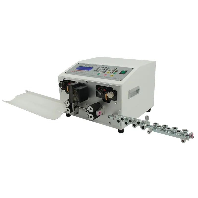 Fully Automatic Computer Wire Stripping Machine Cutting Coaxial Cable For Multi Core Harness Twisting Bending Scrap Processing