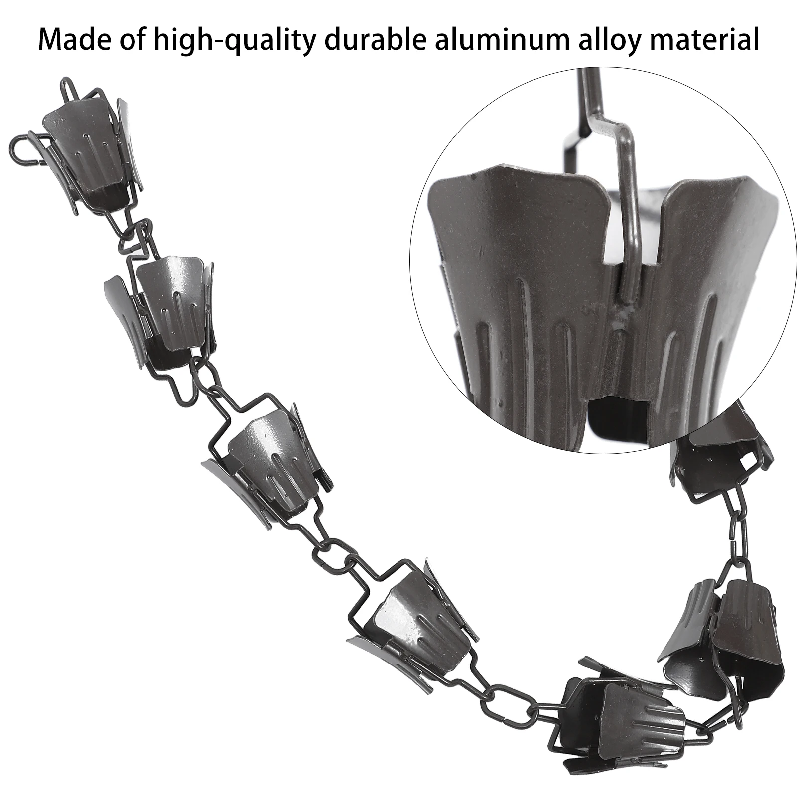 

Japanese Rain Chain Decorative Drain Chain Durable Aluminum Alloy Corrosion Resistant Light Portable Balcony Garden