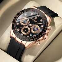 Reloj de Pulsera para Hombre POEDAGAR, de Moda, Alta Calidad, Lujoso, Resistente al Agua, Luminoso, Cronógrafo, con Fecha, de Cuarzo, para Exteriores