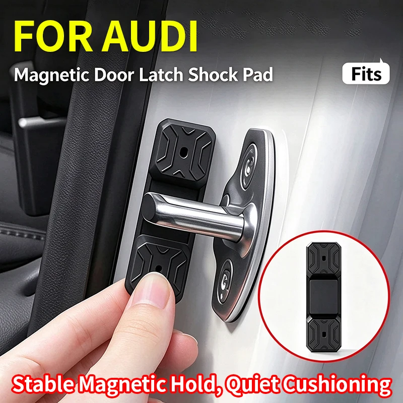 Car Door Shock Pads Suitable for Audi A1, Q2, A4, A6, RS4, RS6, Q7, Q8, Q9 for Smooth and Quiet Closing, Magnetic Type