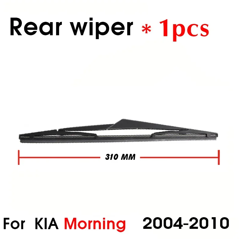 BROSHOO Car Rear Wiper Blades Back Windscreen Wiper Arm For KIA Morning Hatchback (2004-2010) 310mm,Windshield Auto Styling