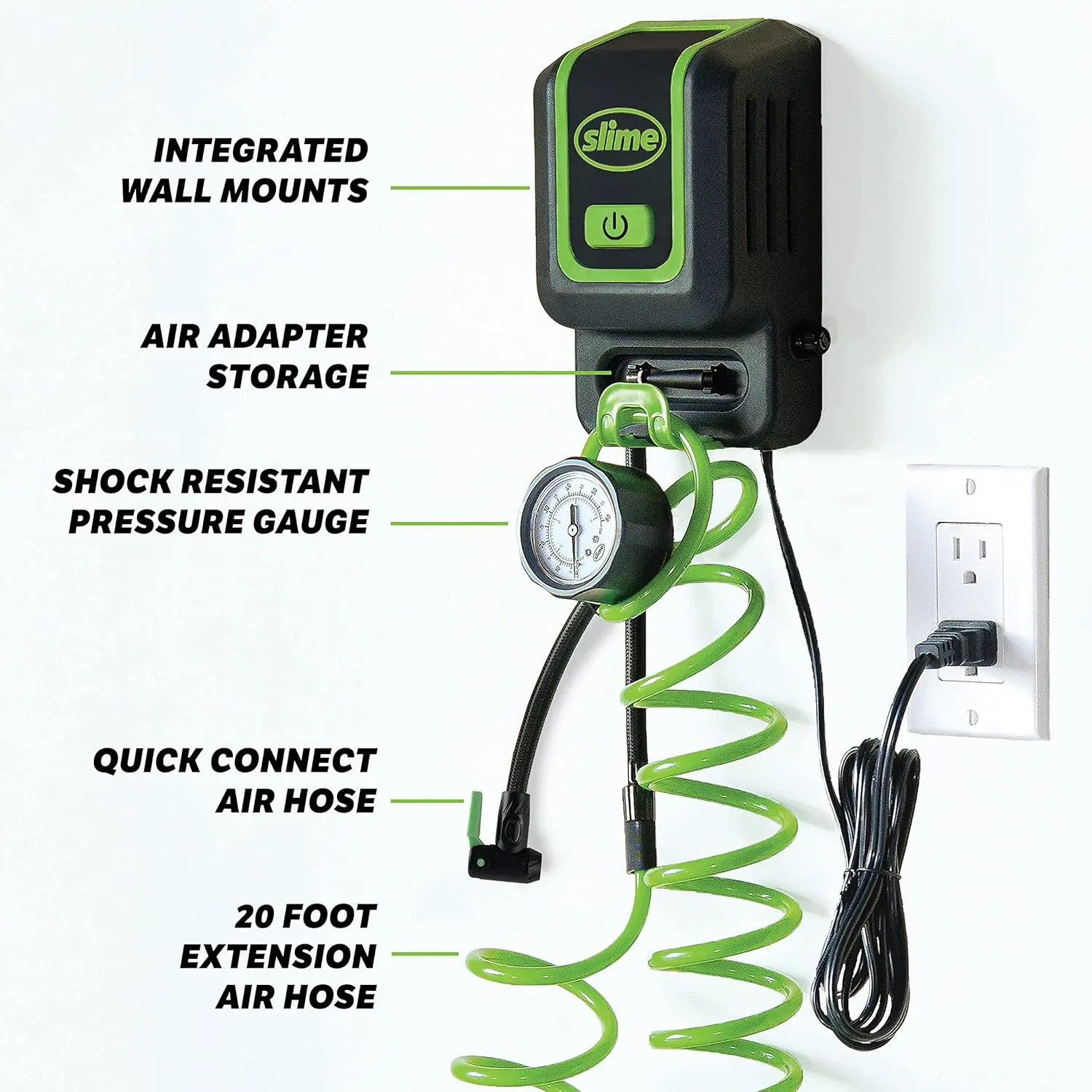 Portable Tire Inflator Air Compressor for Cars And Bikes 120V Auto Shut-off Inflation Pump
