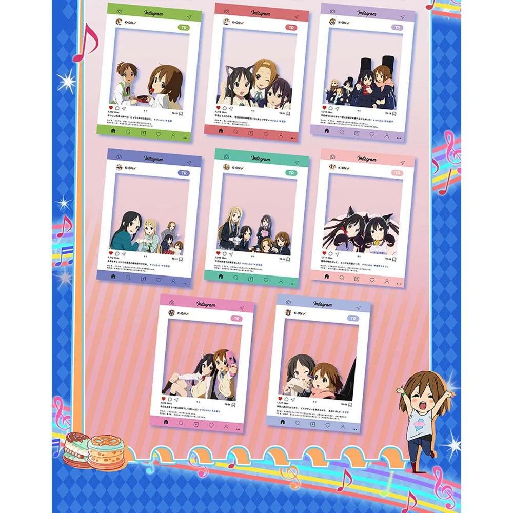 K-ON! Cartão de coleção de anime, artesanato requintado, combinação de banda clássica, cartão raro, criatividade favorita dos fãs, presentes