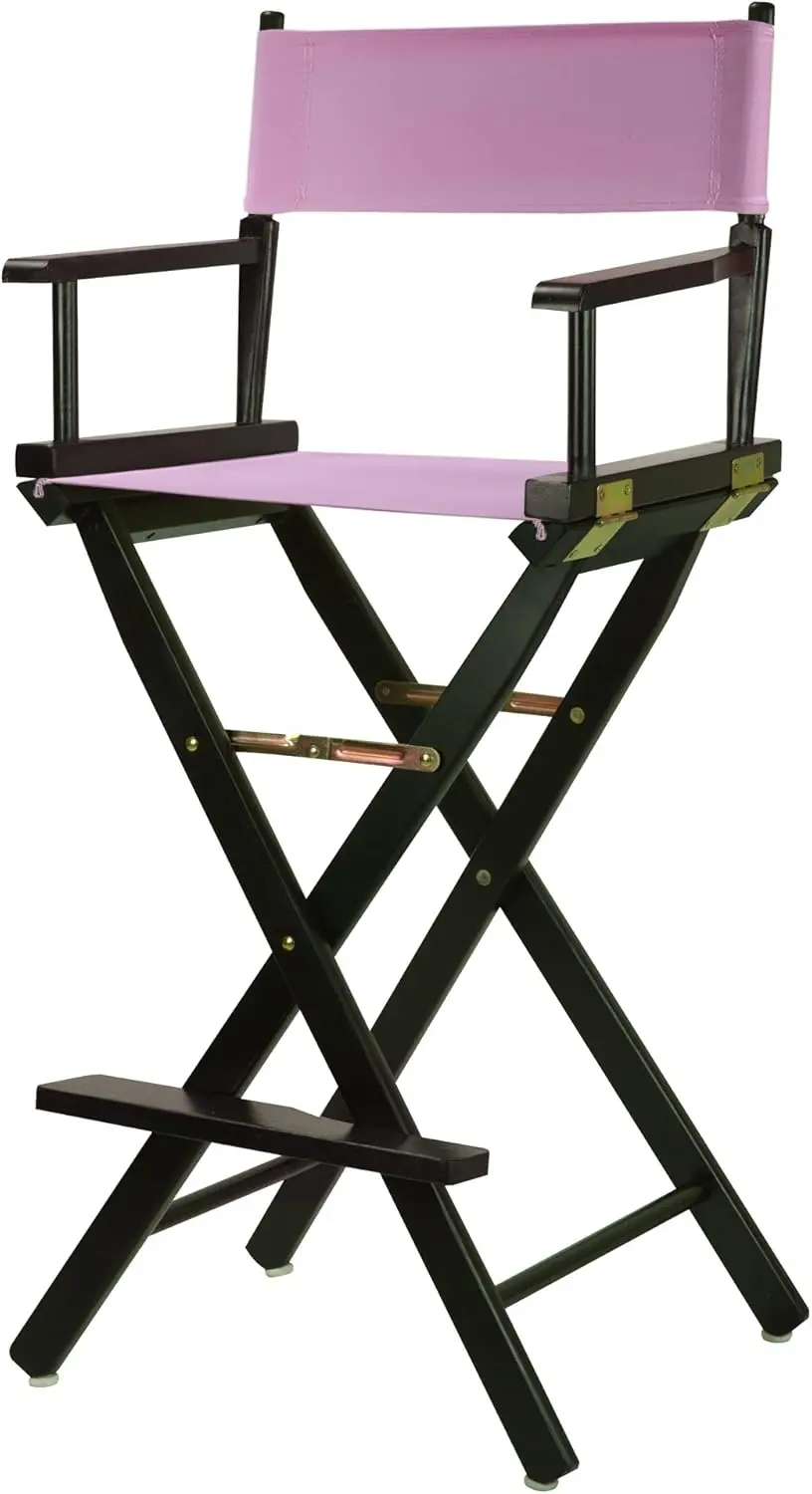 

230-02/021-22 Director Chair 30"" - Bar Height Blackframe/Pink Canvas