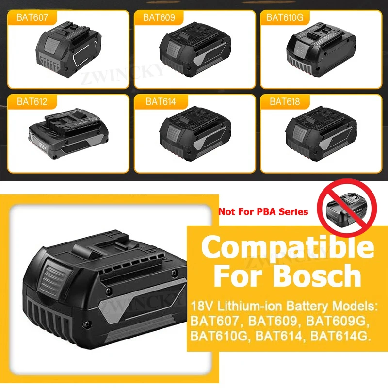 Nowy adapter baterii do zasilacza Bosch 18V z akumulatorami litowymi, z przewodami 14 AWG, złączki, akcesoria narzędziowe. — zdjęcie 6