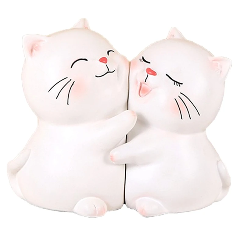 

Cute Cats Decorative Bookends, Cute Cats Bookends Book Ends For Shelves,Cute Bookends Unique Book Ends To Hold Books White 2 PCS