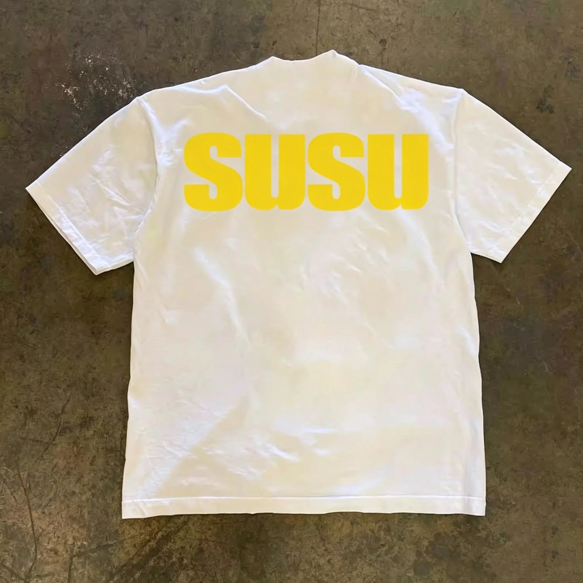 Double Thread Pure Cotton Short Sleeve T-Shirt Unisex Loose Fit American Retro Style Breathable Summer Top for Couples