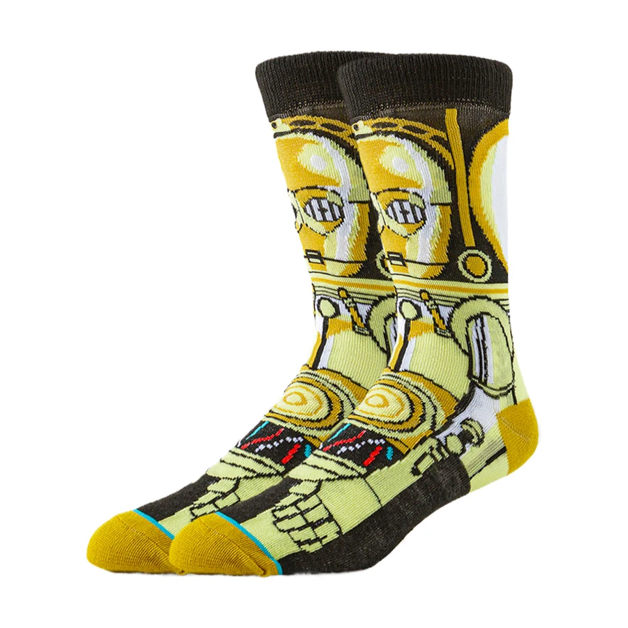 2Pairs Potdemiel ديزني للجنسين الكرتون أنيمي الجوارب الهيب هوب الشارع موضة الجدة مضحك عادية طاقم الجوارب للرجال والنساء