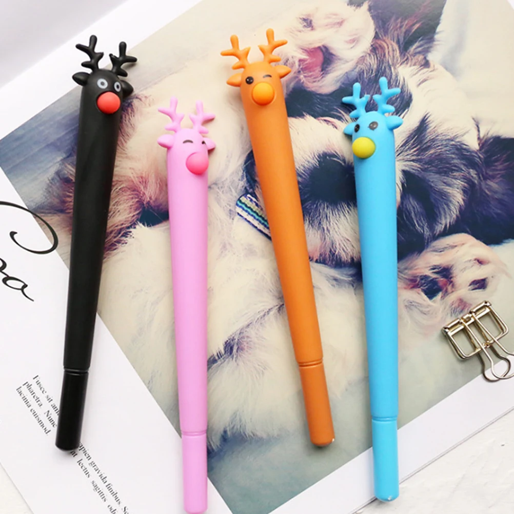 

Elk Water Pen Fun Kids Pens Cute for Girls Writing School Supplies Animal Ballpoint Stationery Novelty