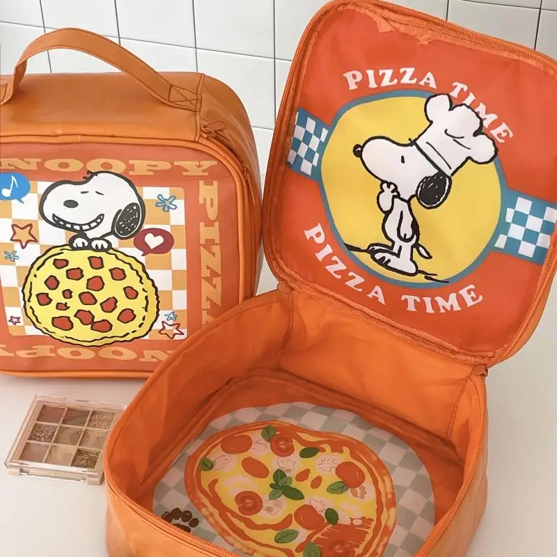 Borsa per cosmetici Anime Snoopy Borsa per cosmetici portatile per arachidi dei cartoni animati Borsa per cosmetici portatile Snoopy Kawaii ad alta