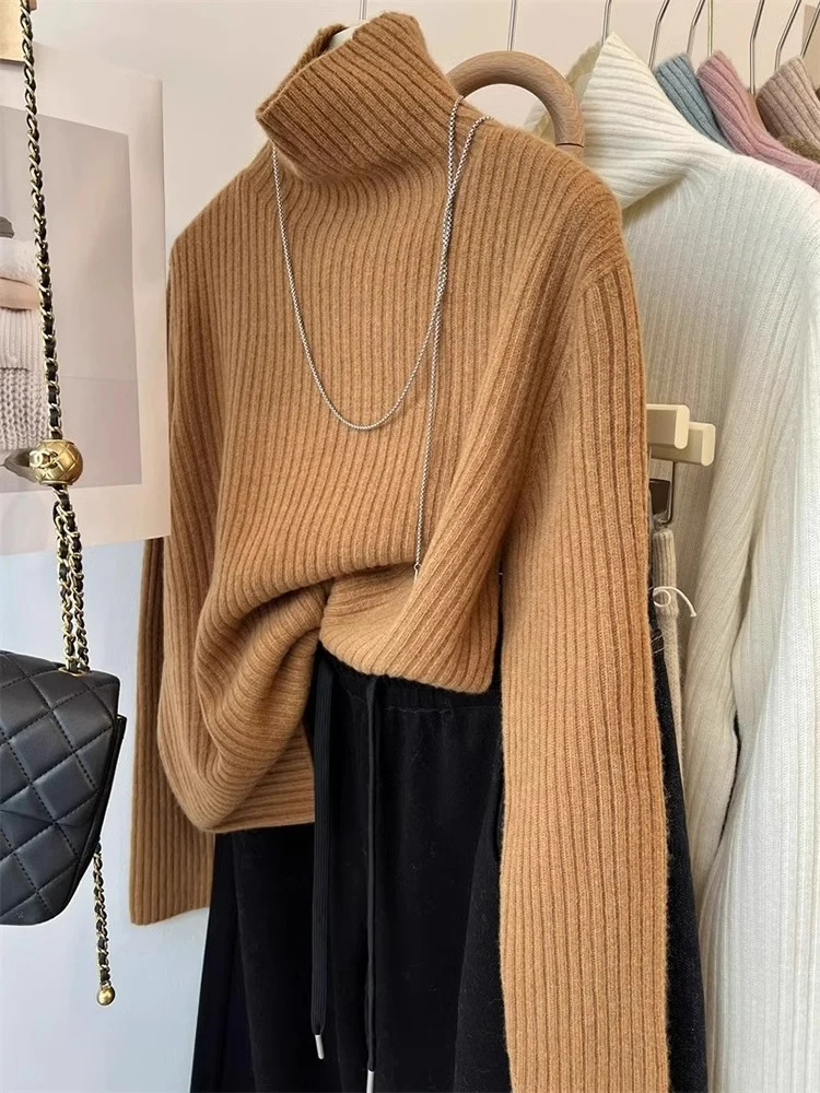 محبوك سترة المرأة البلوفرات الجديدة طويلة الأكمام الياقة المدورة الأبيض متماسكة سترة البلوز المرأة بلايز البلوزات Sueters De Mujer Q974 #6