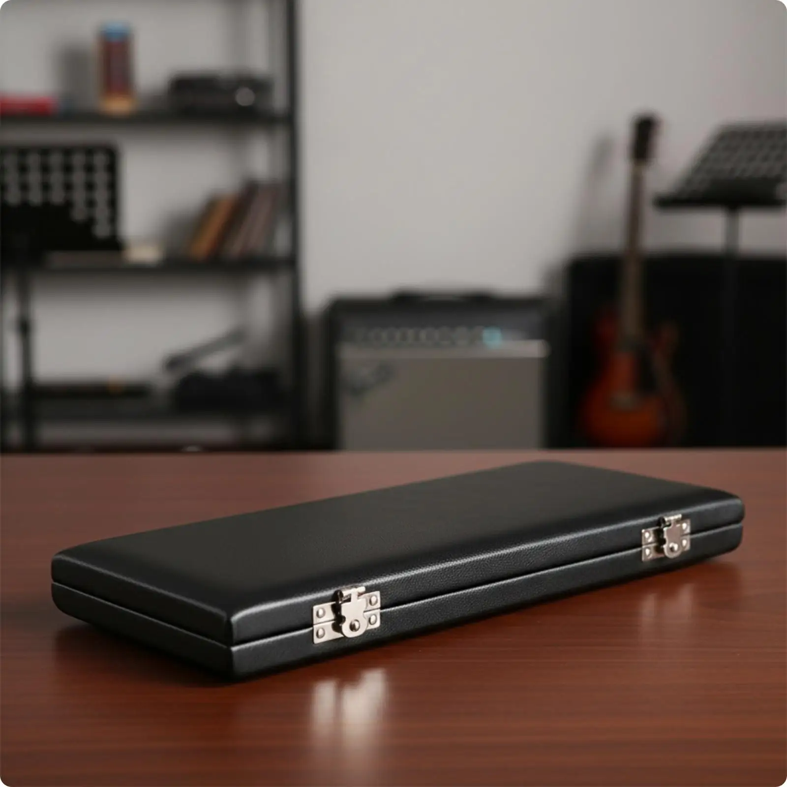 Oboe Cane Storage Case Black Wooden Oboe Cane Case with Felt Lining Soft Lined for Artists, Music Students, Performances,