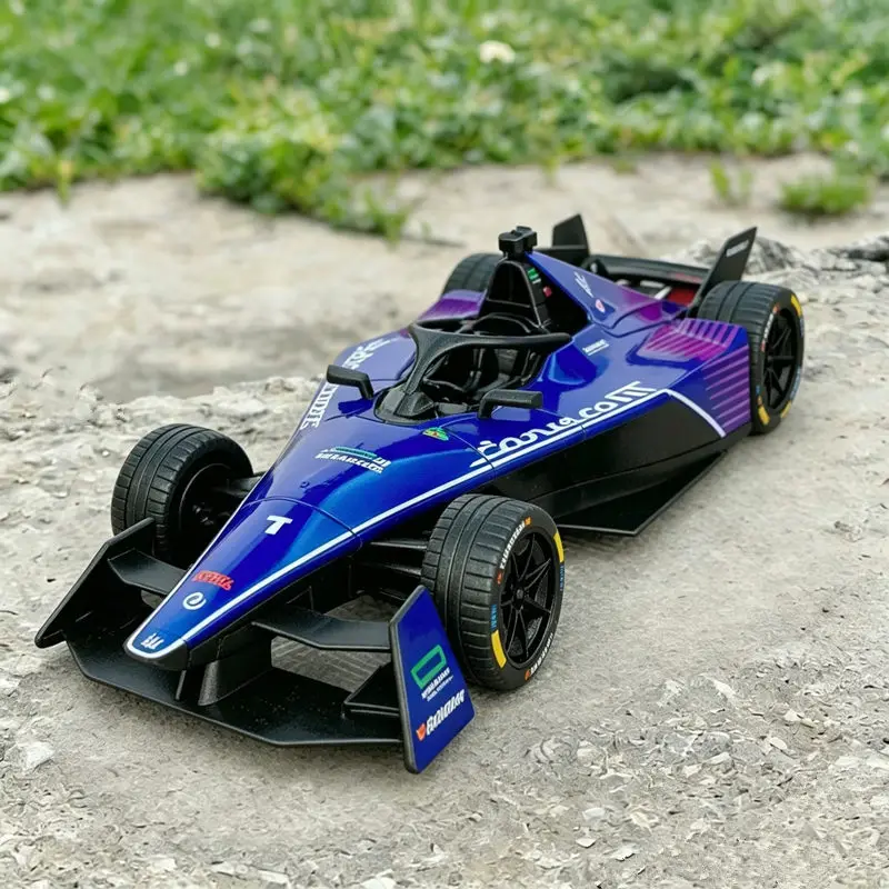 1-18合金製純電動トラックレースカー車両モデルダイキャストメタルフォーミュラeスーパースポーツカーモデルシミュレーションコレクションギフト