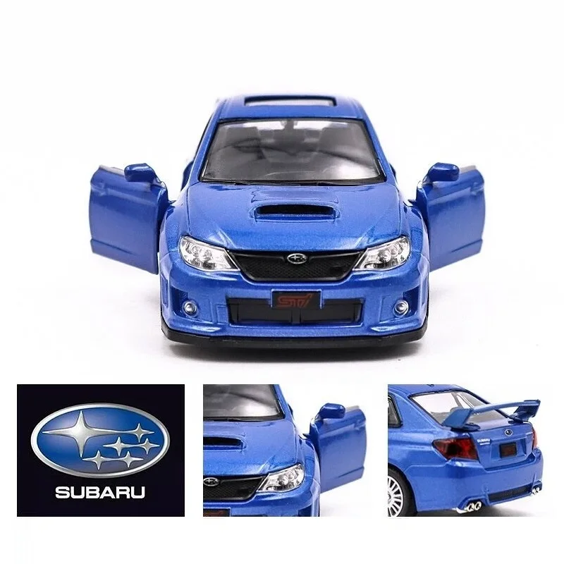 JDM Subaru Impreza WRX STI 2010 Rally Car Simulation Diecast & Toy Vehicle Pull Back & Doors Open RMZ city 1:36 Alloy Car Model