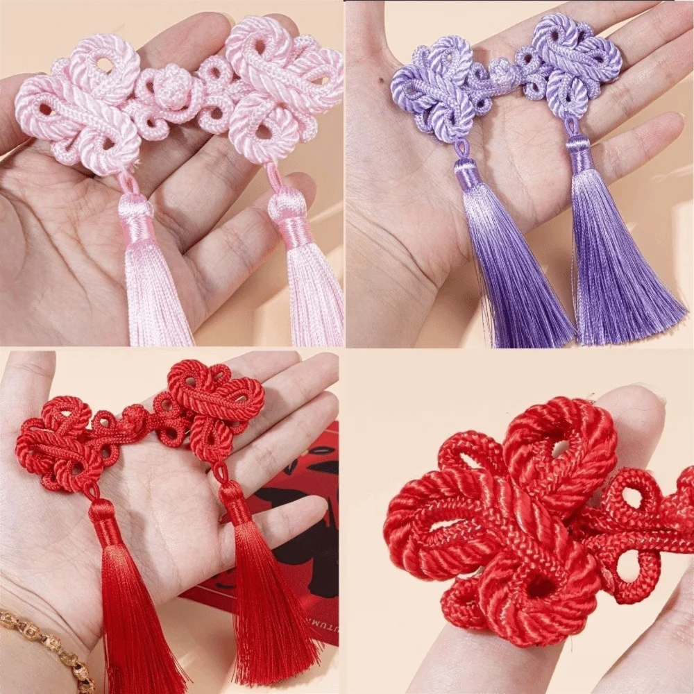 Chinese Style Clothing Buttons Tassel Needlework Chinese Knot Buttons DIY Sewing Button Plate Buckle Sewing Accessories