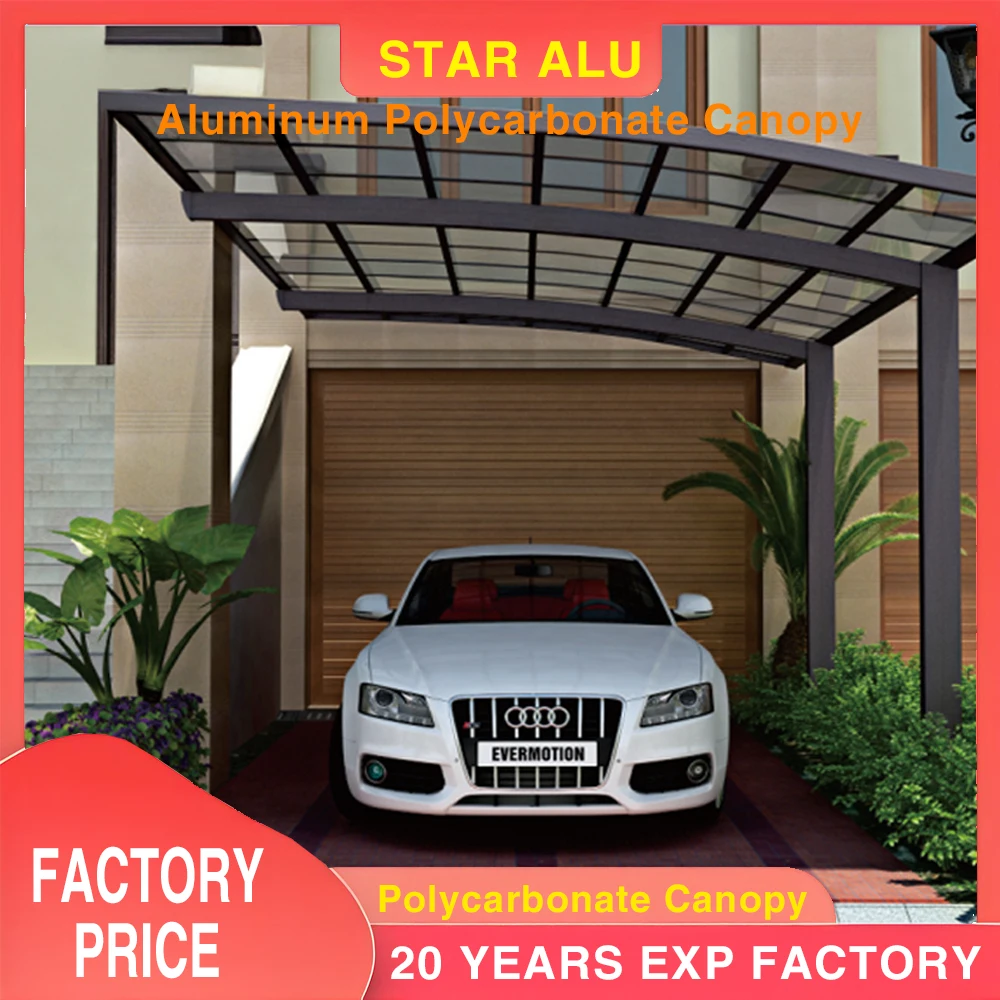Polycarbonate Window & Door Awning – Waterproof UV-Resistant Aluminum Canopy for Outdoor Balcony, Entrance or Wall Mount