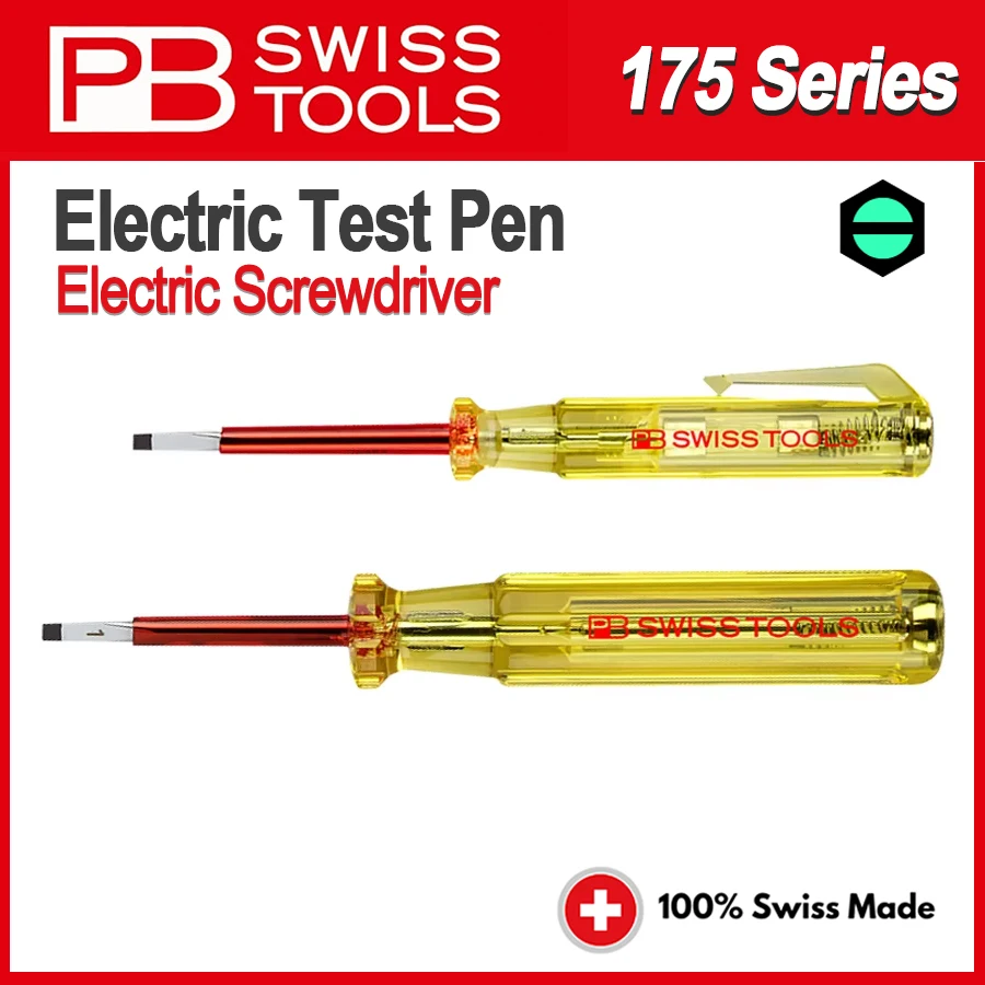 

Электрическая тестовая ручка PB SWISS, ручка-тестер, материал из пластика, электрическая отвертка, ручные инструменты, серия NO.PB 175