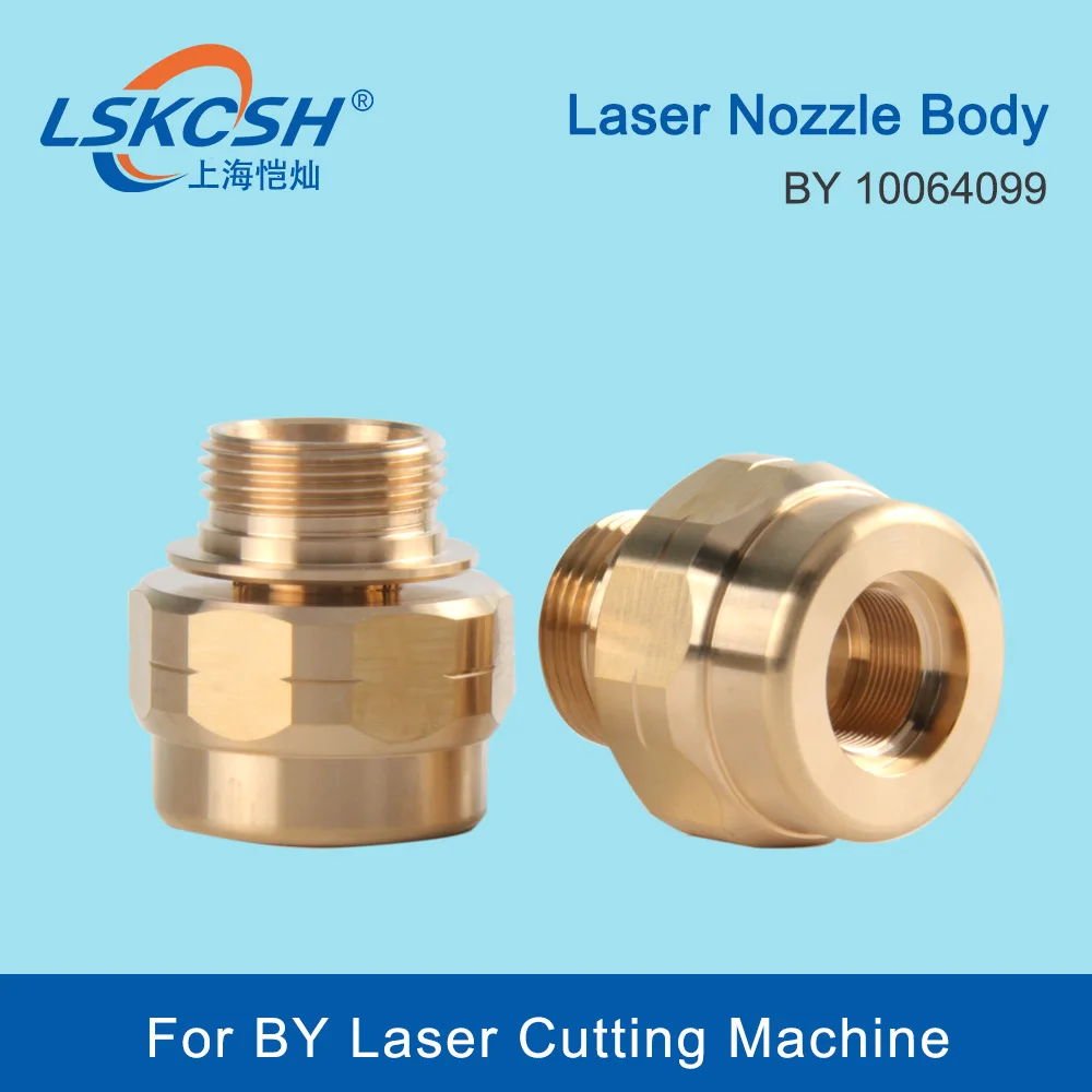 LSKCSH 10Pcs/lot Laser Nozzle Body BY 10064099 nozzle holder For BY Fiber Laser Cutting Head Replacement Nozzle Adaptor 10075057