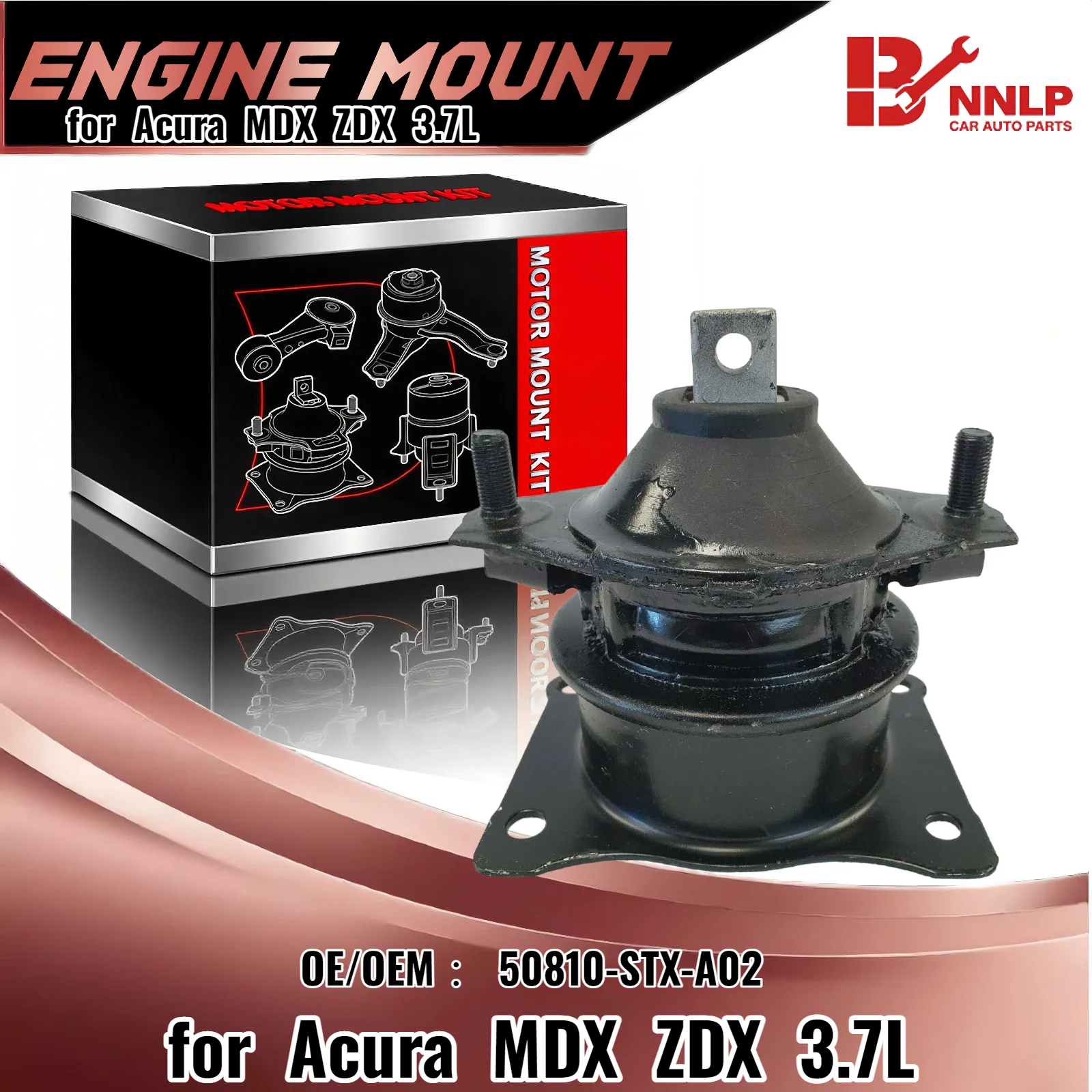 

9799 Hydraulic Rear Engine Mount for Acura MDX 13-07 ZDX 13-10 3.7L | Interchange Part Numbers A4526HY EM-7229 50810-STX-A02