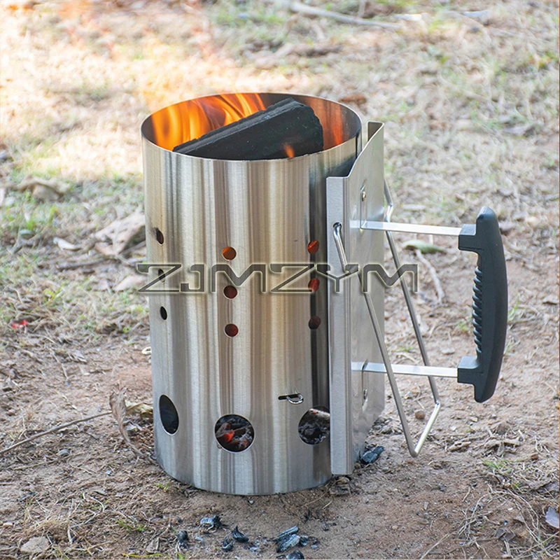 Picnic barbecue charcoal kindling barrel charcoal barrel lighting charcoal igniter wind resistant barbecue barrel barbecue tool