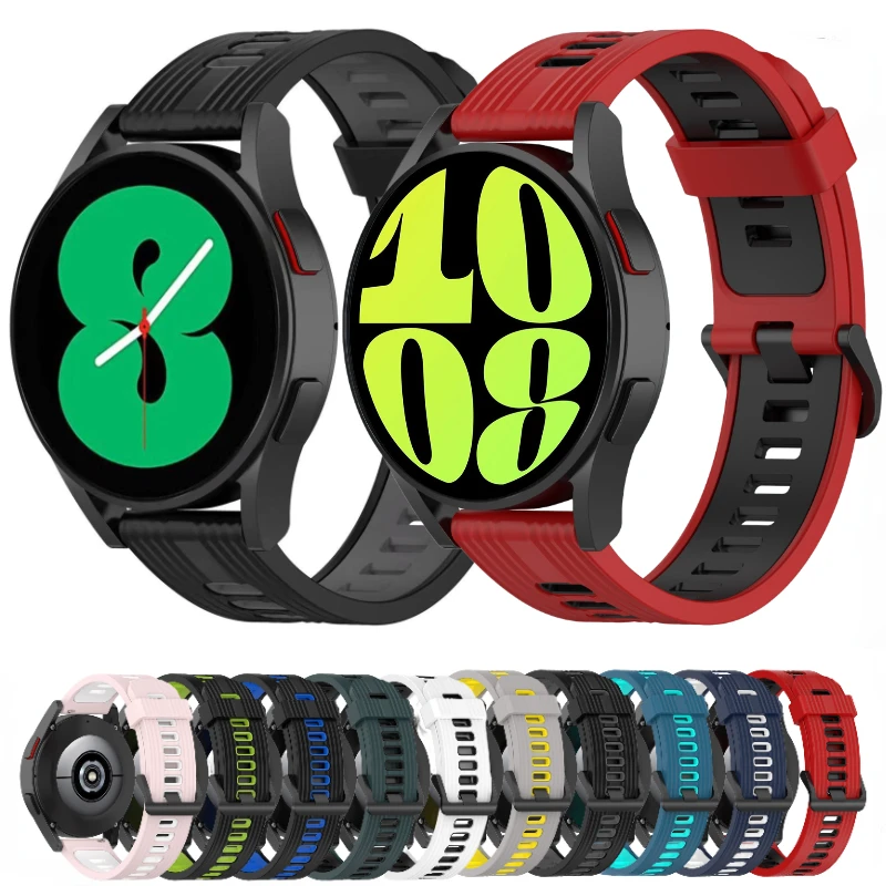 

22mm 20mm Silicone Watch Band for Huawei Watch 3/4/GT3/GT4/Amazfit GTR/Stratos Bracelet for Samsung Galaxy Watch 6/5/4/3 Correa